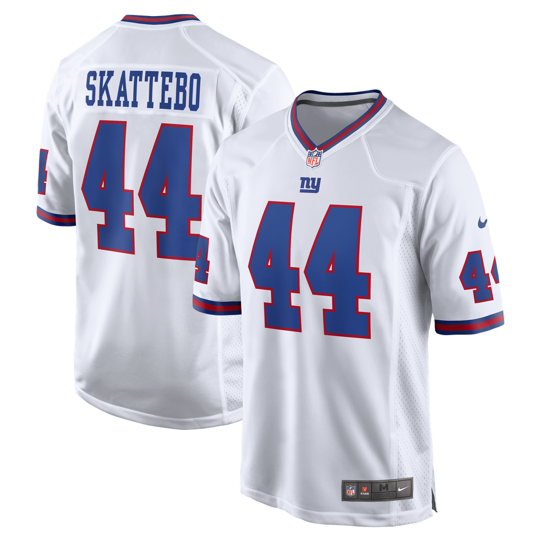 Cam Skattebo New York Giants Alternate Vintage White Game Jersey - White