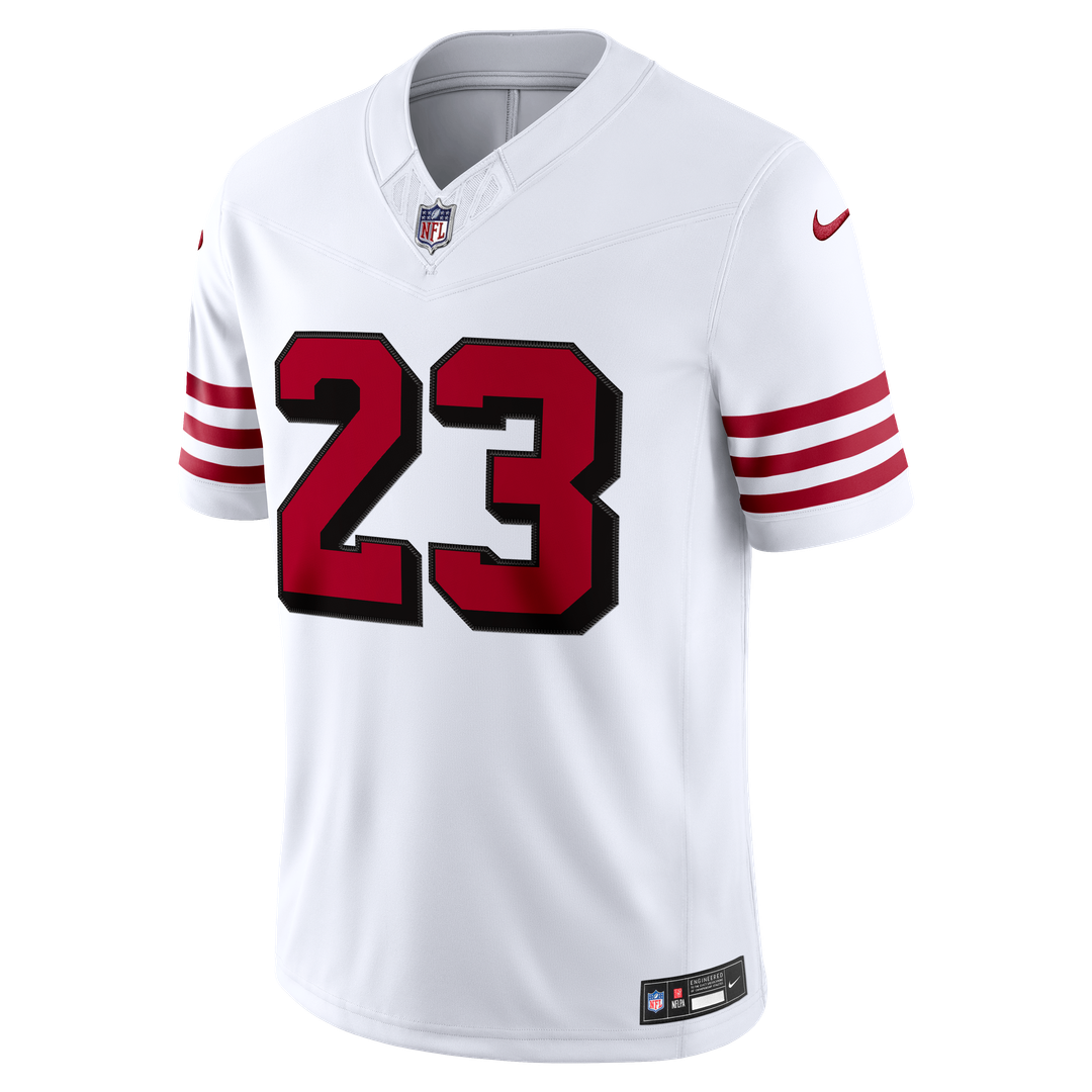 Christian McCaffrey San Francisco 49ers Alternate Vapor F.U.S.E. Stitched Limited Jersey - White