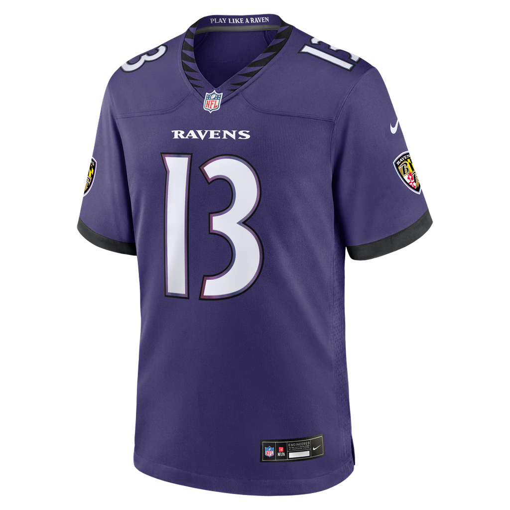 Elijah Sarratt Baltimore Ravens Game Jersey - Purple