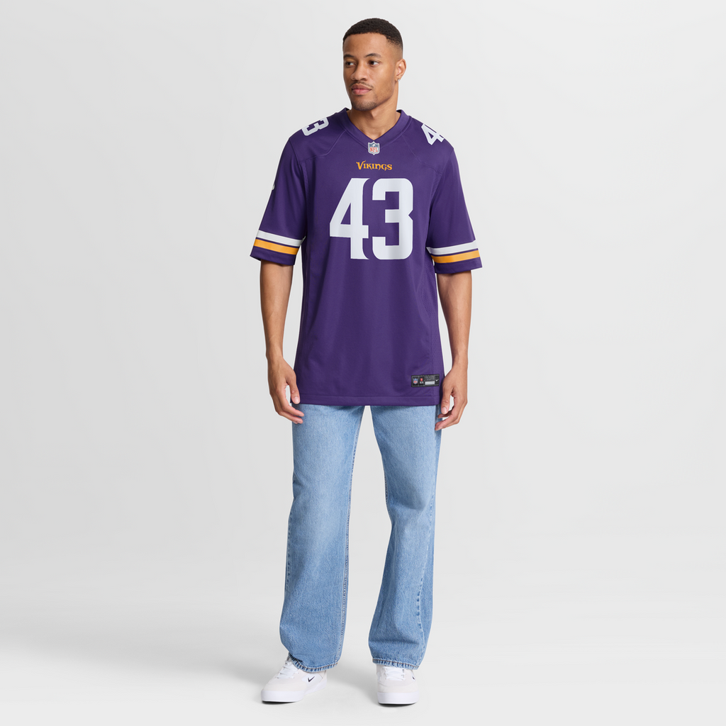 Andrew Van Ginkel Minnesota Vikings Game Jersey - Purple