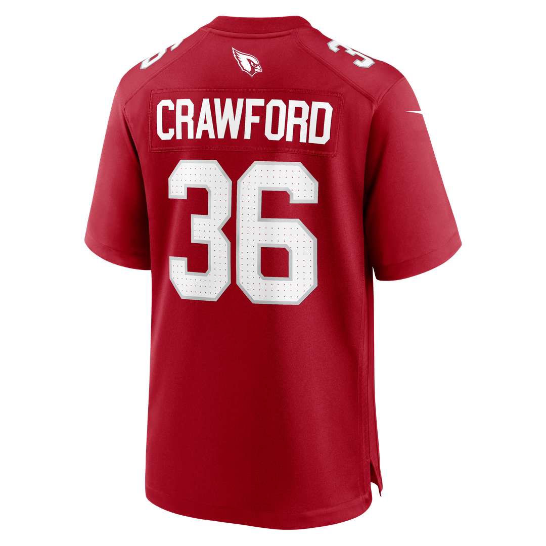 Kitan Crawford Arizona Cardinals Game Jersey - Cardinal