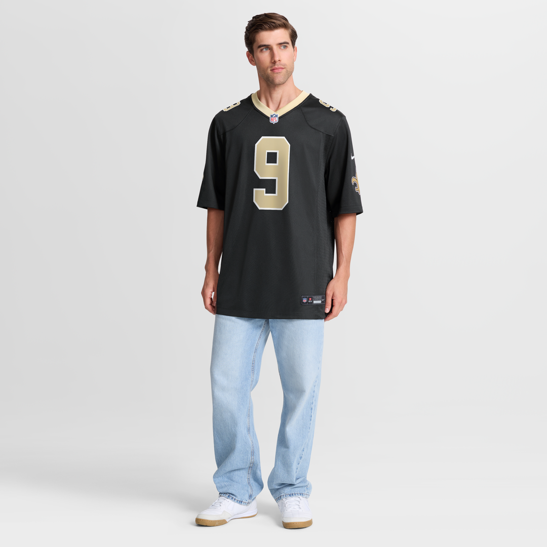 Drew Brees New Orleans Saints Game Jersey - Black