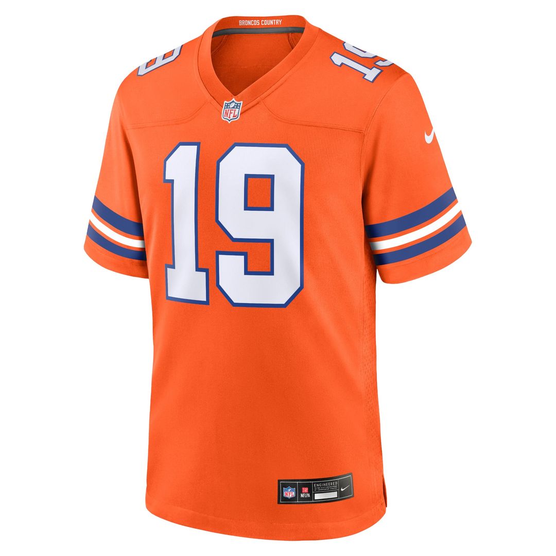 Marvin Mims Jr Denver Broncos Mile High Collection 1977 Throwback Game Jersey - Orange