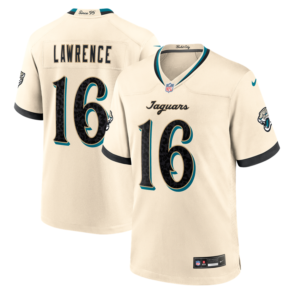 Trevor Lawrence Jacksonville Jaguars 2026 Rivalries Collection Game Jersey - Natural