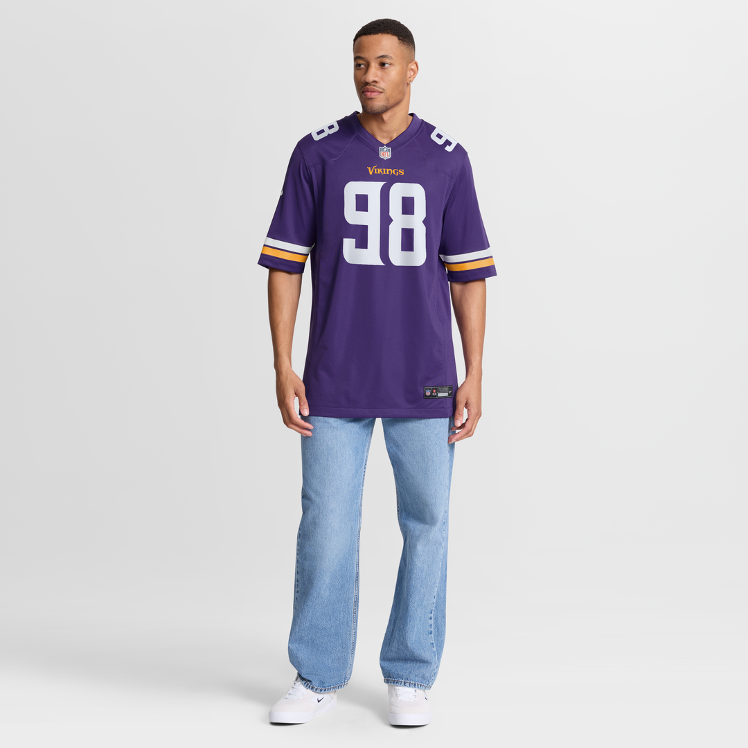 Bo Richter Minnesota Vikings Game Jersey - Purple