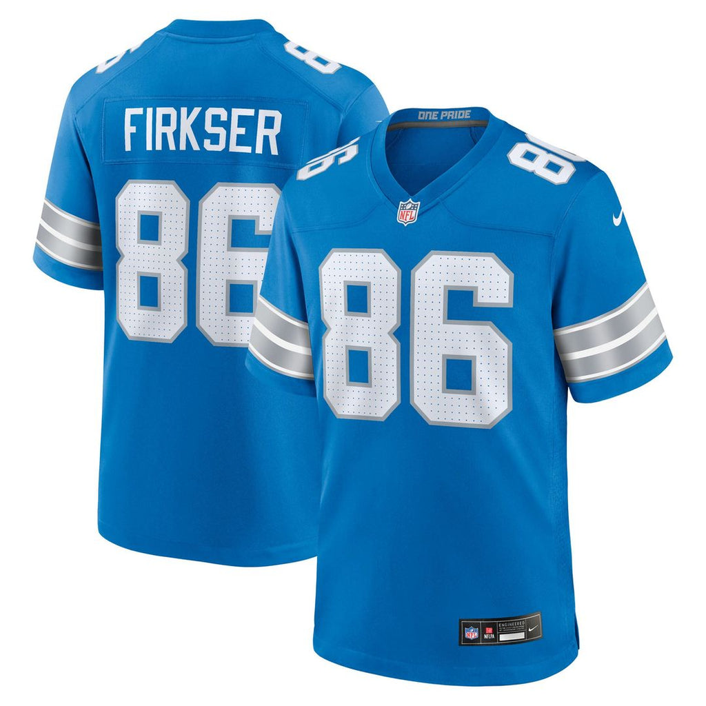Anthony Firkser Detroit Lions Game Jersey - Blue