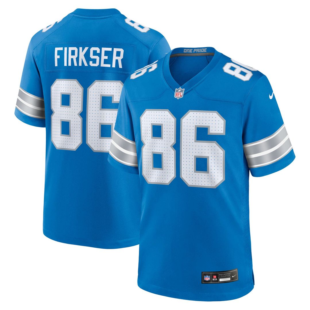Anthony Firkser Detroit Lions Game Jersey - Blue