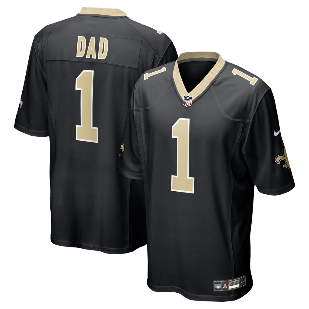 Number 1 Dad New Orleans Saints Game Jersey - Black