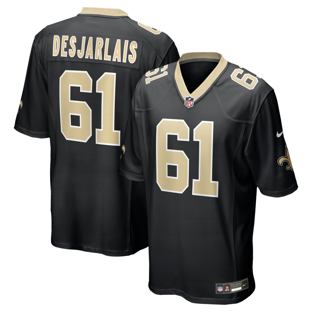 Drew Desjarlais New Orleans Saints Game Jersey - Black
