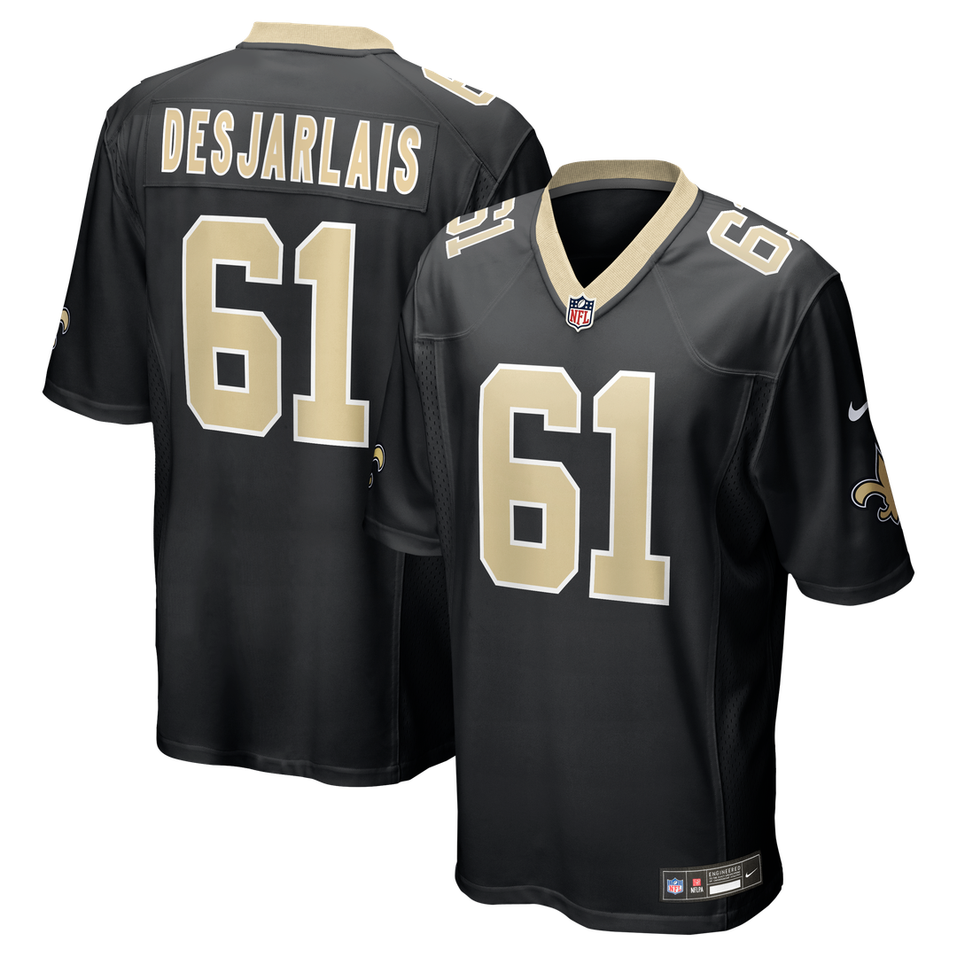Drew Desjarlais New Orleans Saints Game Jersey - Black