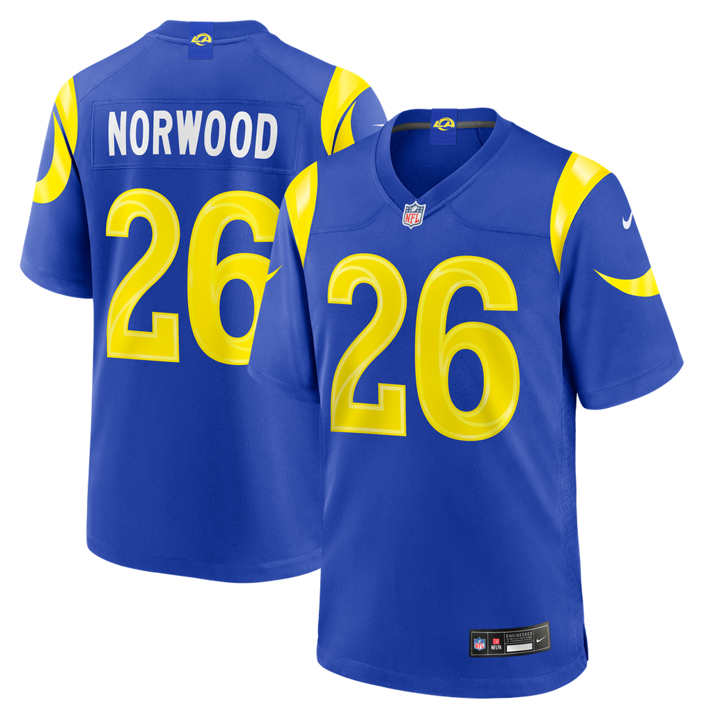 Drey Norwood Los Angeles Rams Game Jersey - Royal Blue