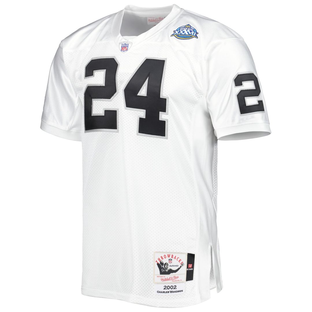Charles Woodson Las Vegas Raiders 2002 Authentic Throwback Jersey - White