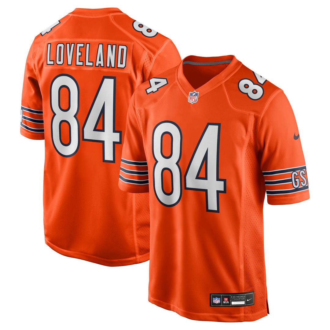 Colston Loveland Chicago Bears Alternate Game Jersey - Orange