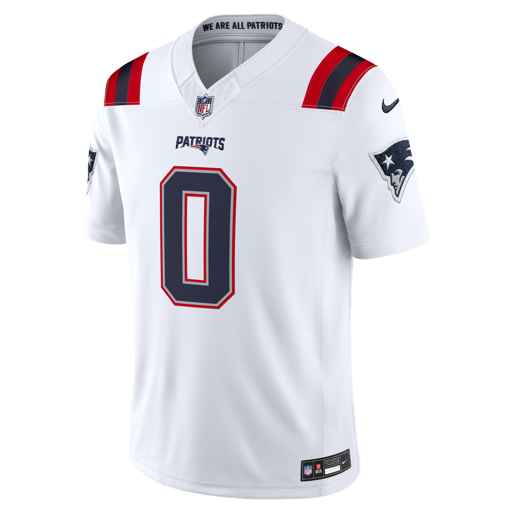 Christian Gonzalez New England Patriots Vapor F.U.S.E. Stitched Limited Jersey - White