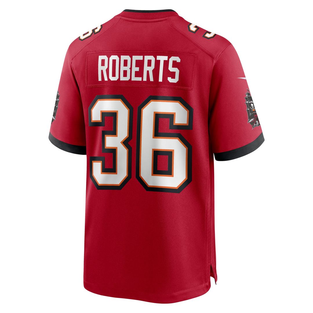 JJ Roberts Tampa Bay Buccaneers Game Jersey - Red