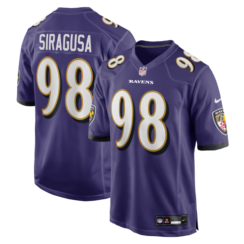 Tony Siragusa Baltimore Ravens Game Jersey - Purple