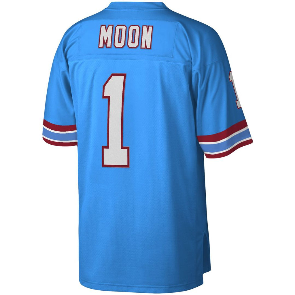 Warren Moon Houston Oilers Legacy Replica Jersey - Light Blue