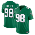 Jalen Carter Philadelphia Eagles Alternate Vapor F.U.S.E. Stitched Limited Jersey - Kelly Green