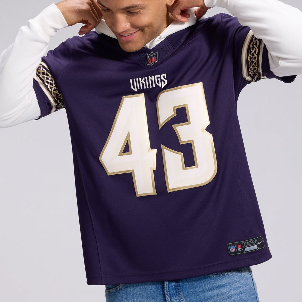 Andrew Van Ginkel Minnesota Vikings 2026 Rivalries Collection Stitched Limited Jersey - Purple