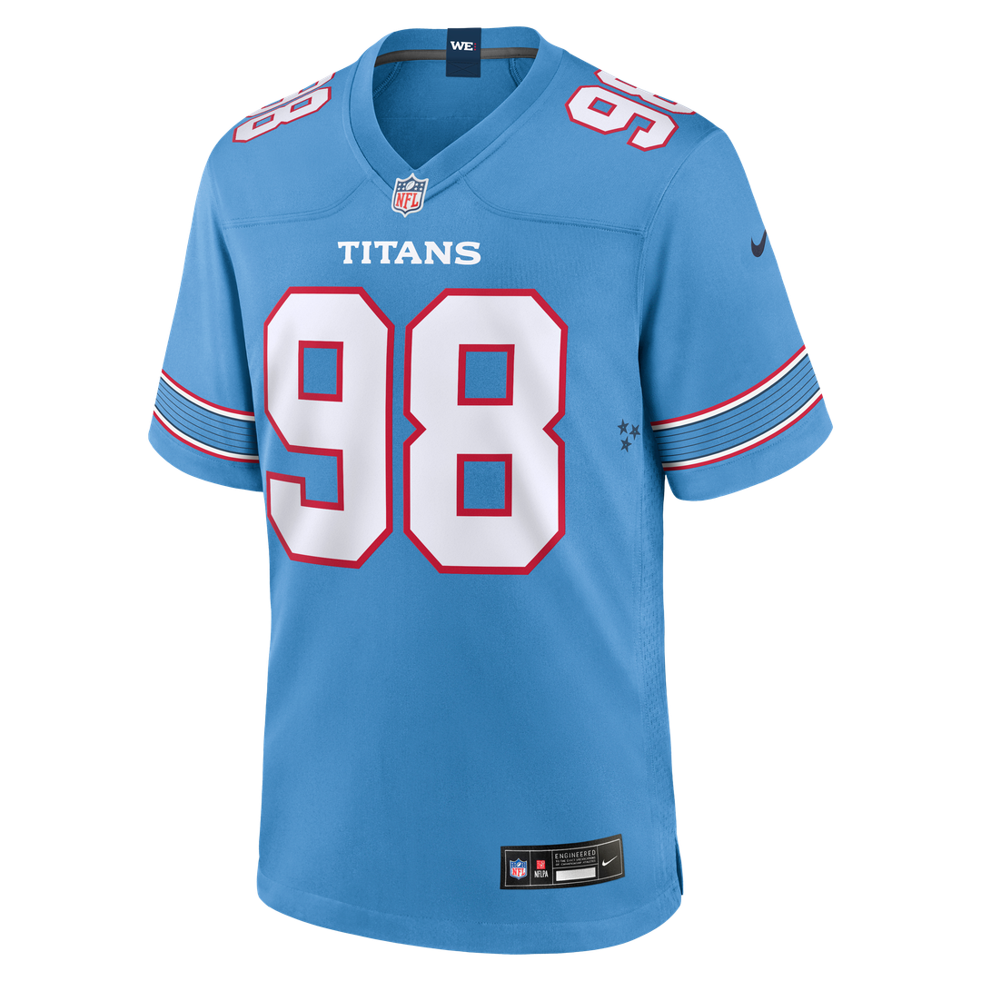 Jeffery Simmons Tennessee Titans Game Jersey - Light Blue