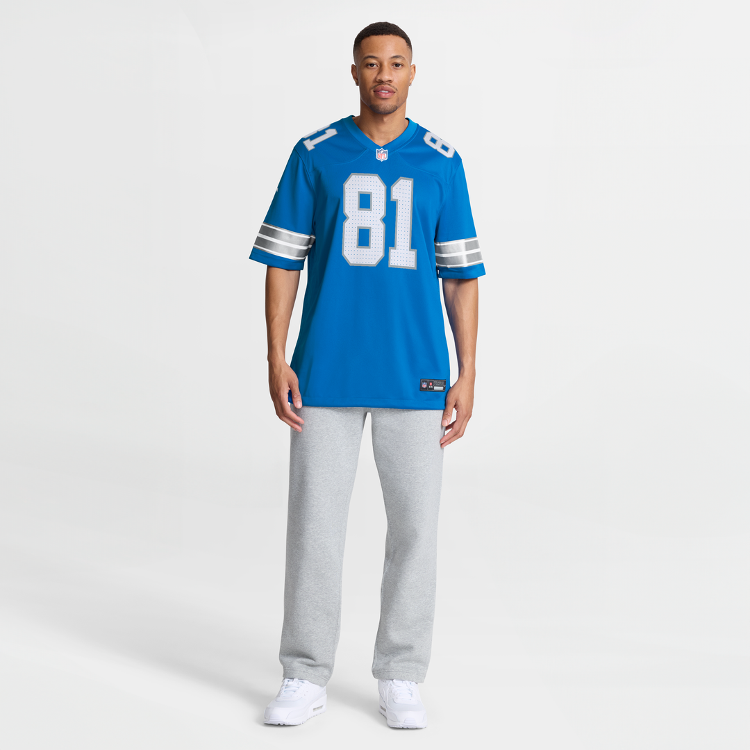 Calvin Johnson Detroit Lions Team Game Jersey - Blue