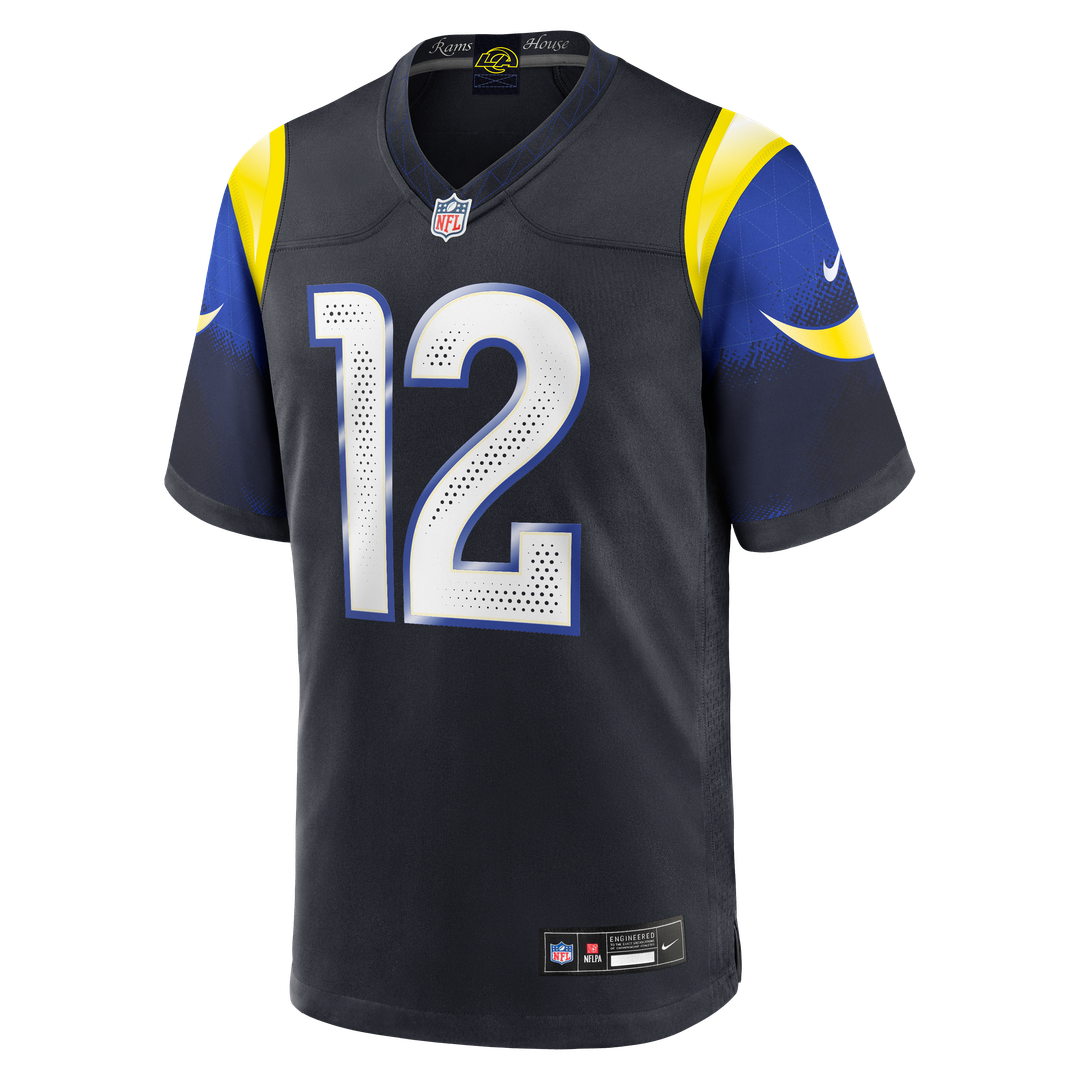 Puka Nacua Los Angeles Rams Rivalries Collection Game Jersey - Dark Blue