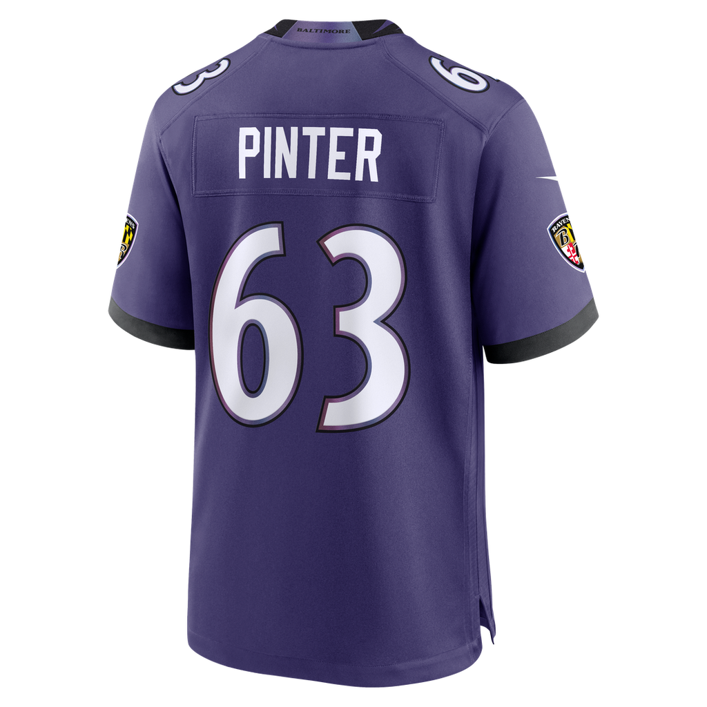 Danny Pinter Baltimore Ravens Game Jersey - Purple