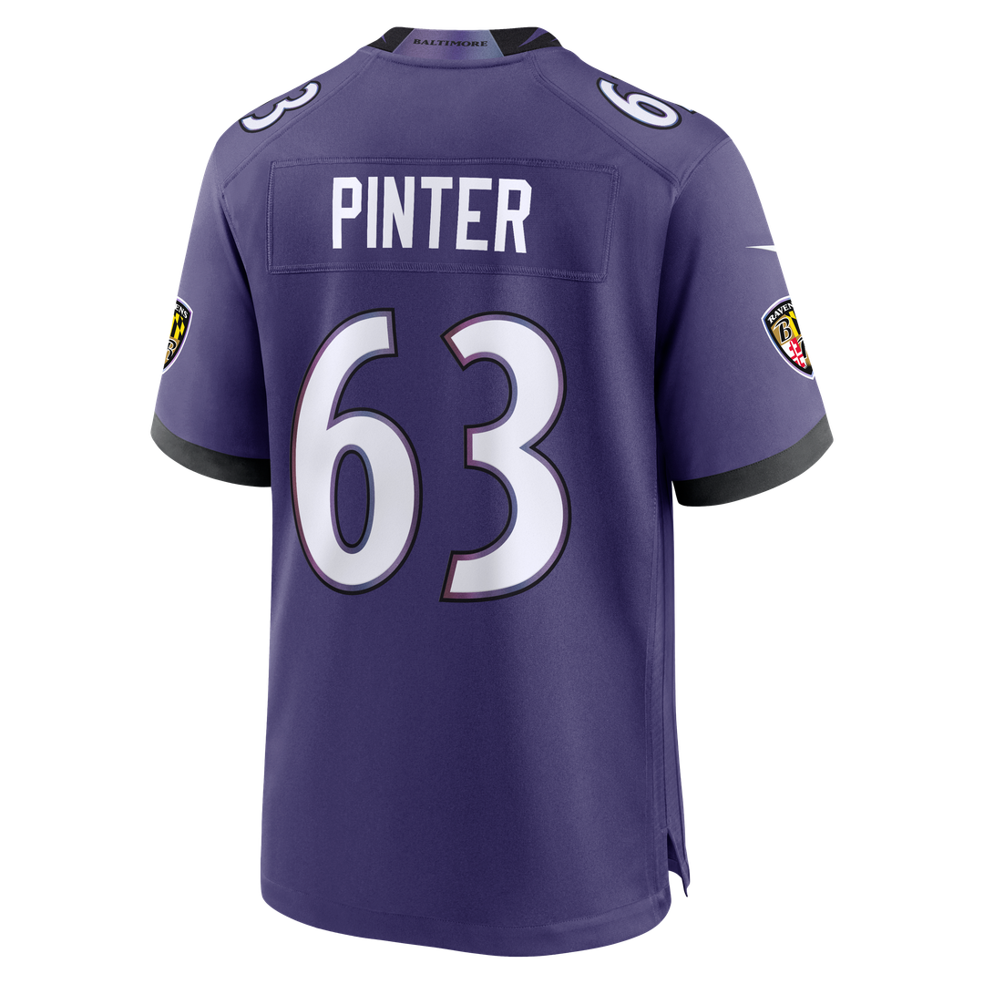 Danny Pinter Baltimore Ravens Game Jersey - Purple