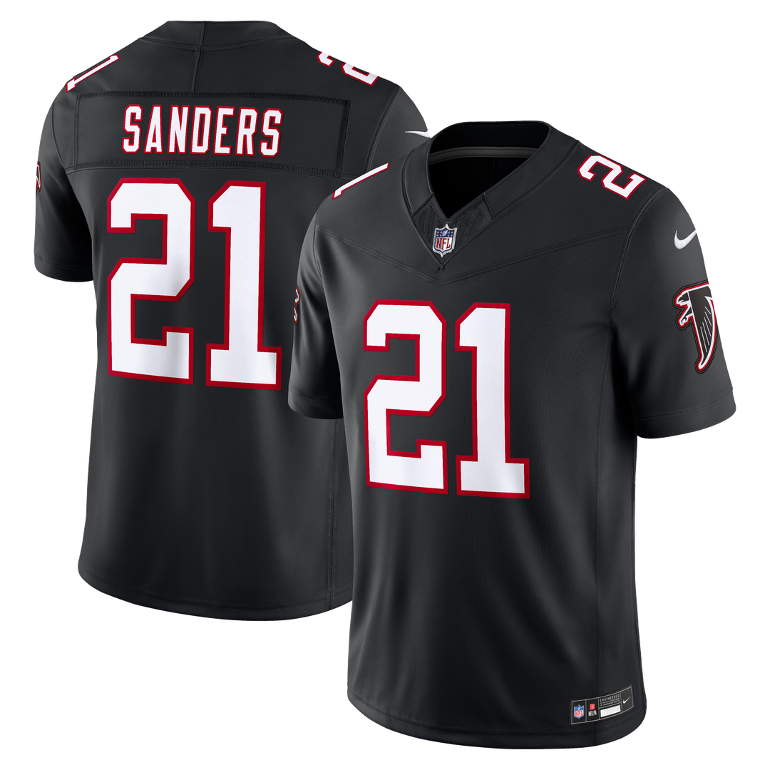 Deion Sanders Atlanta Falcons Alternate Throwback Vapor F.U.S.E. Stitched Retired Limited Jersey - Black