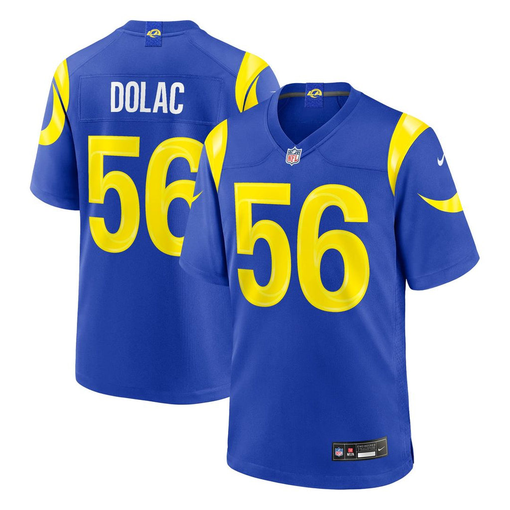 Shaun Dolac Los Angeles Rams Game Jersey - Royal Blue