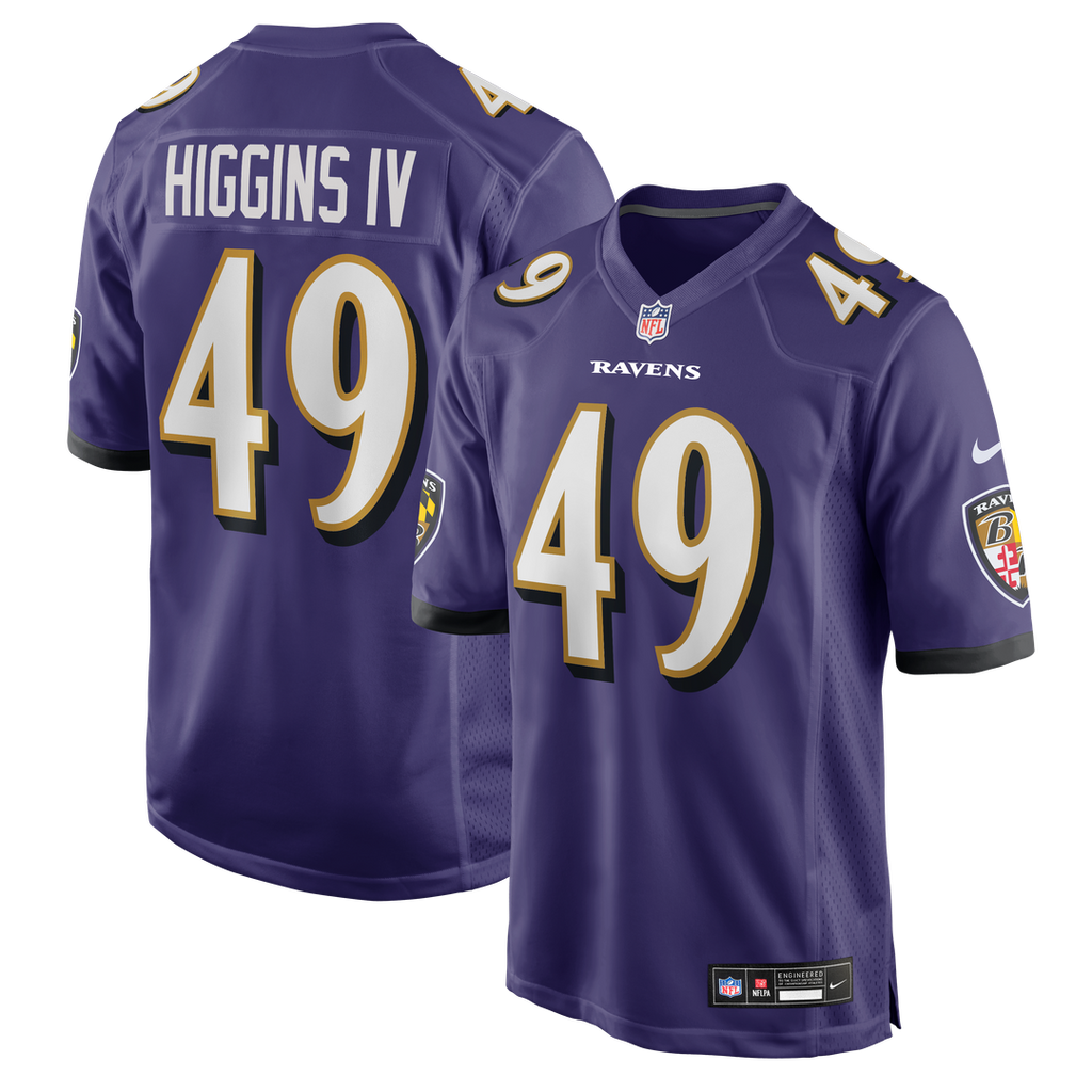 Jay Higgins IV Baltimore Ravens Game Jersey - Purple