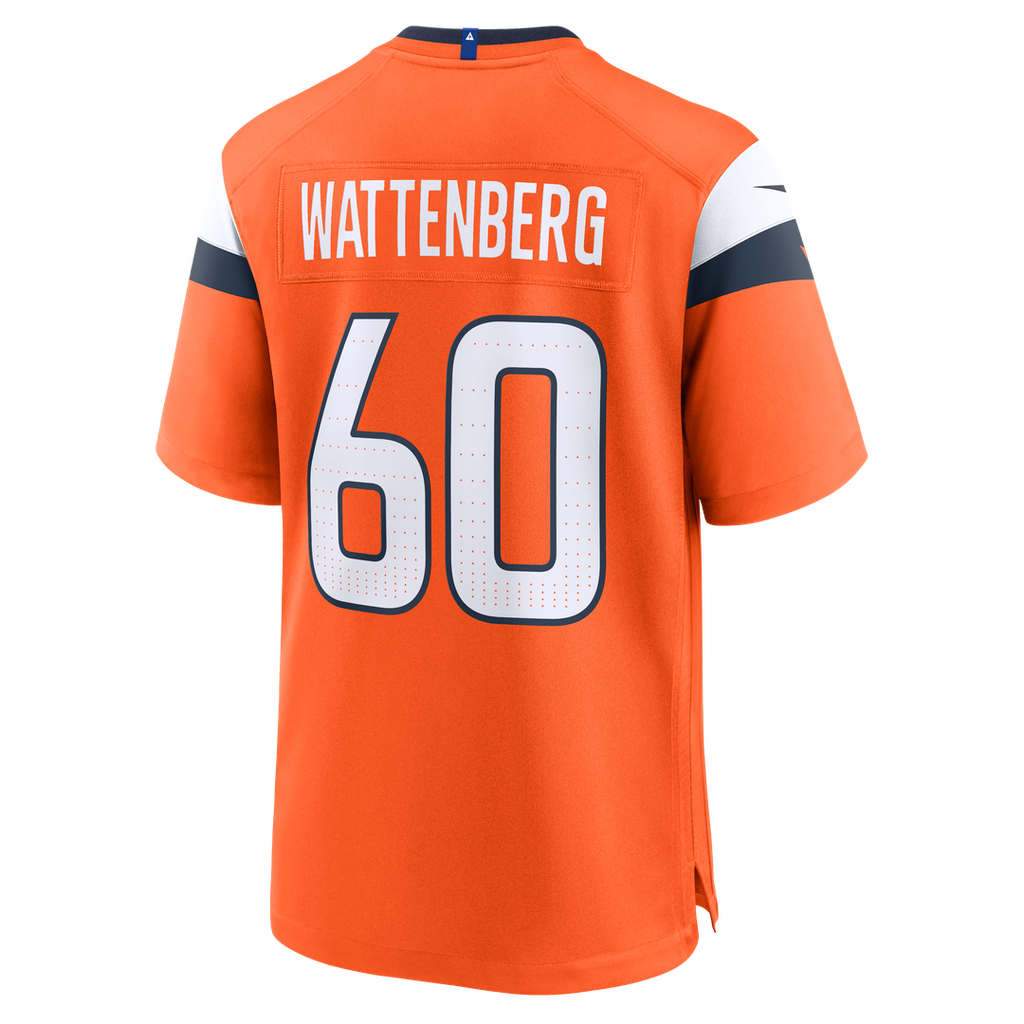 Luke Wattenberg Denver Broncos Game Jersey - Orange