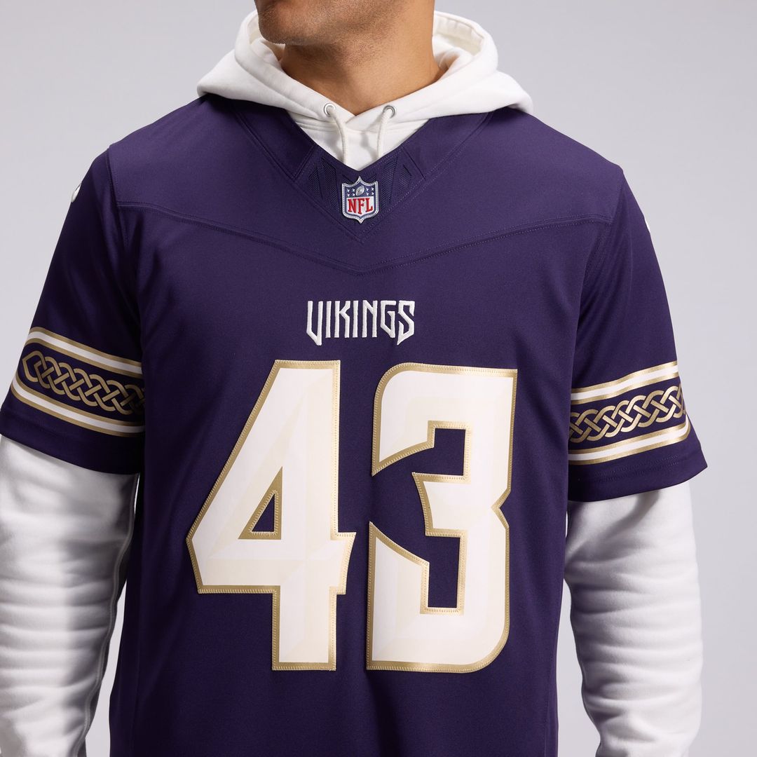 Andrew Van Ginkel Minnesota Vikings 2026 Rivalries Collection Stitched Limited Jersey - Purple