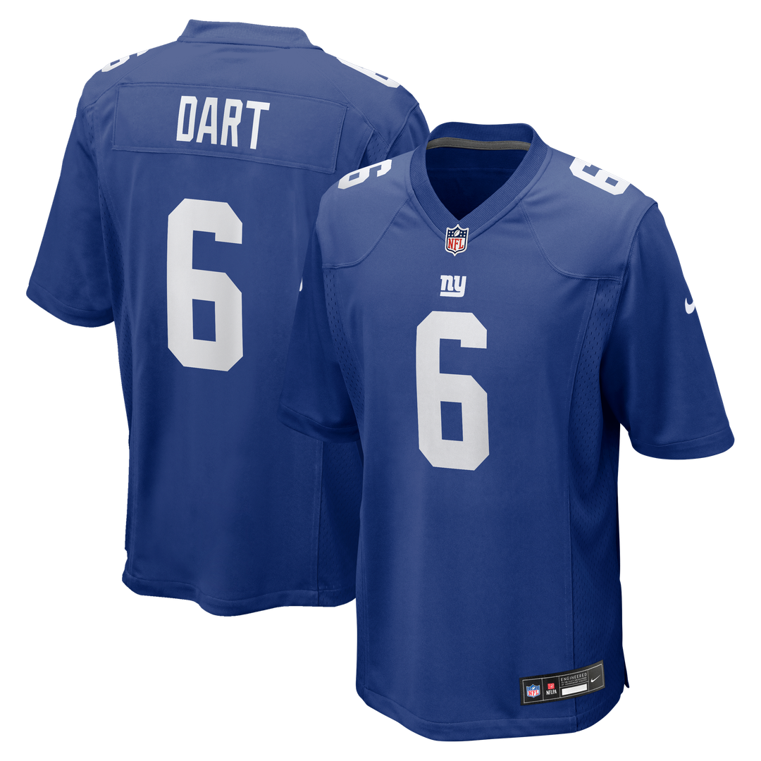 Jaxson Dart New York Giants Game Jersey - Royal Blue