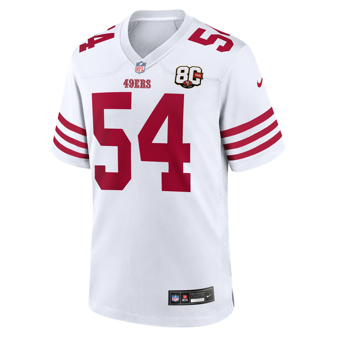 Fred Warner San Francisco 49ers 80th Anniversary Game Jersey - White