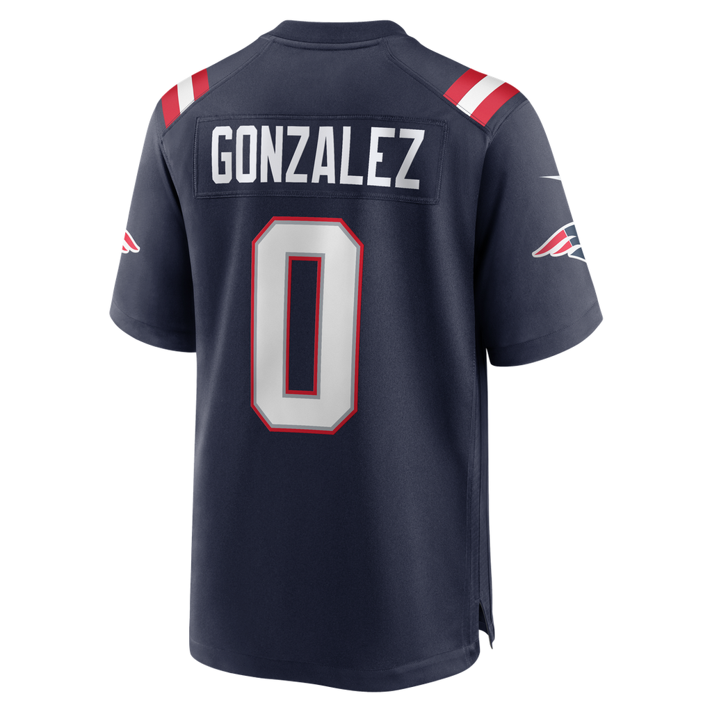 Christian Gonzalez New England Patriots Game Jersey - Navy
