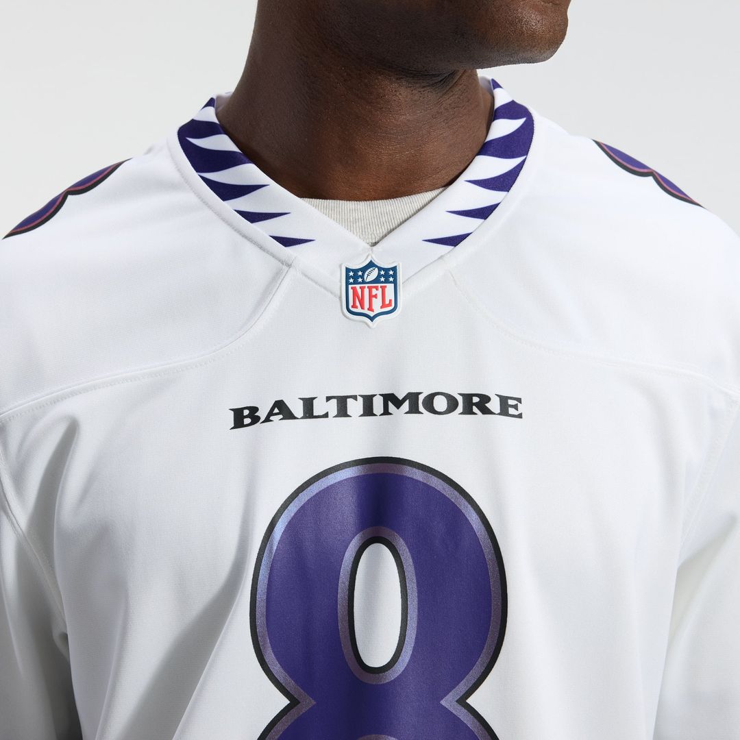 Lamar Jackson Baltimore Ravens Game Jersey - White