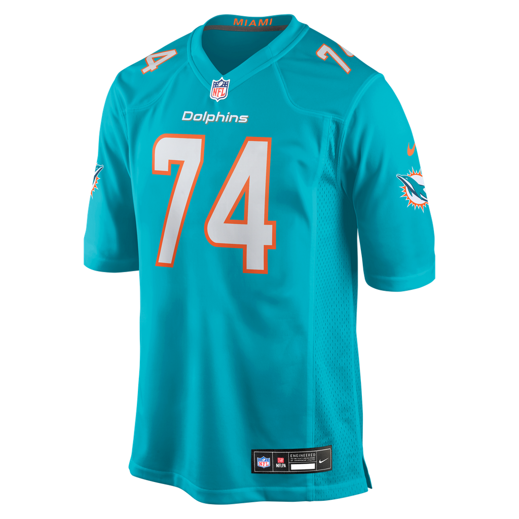 Kadyn Proctor Miami Dolphins Game Jersey - Aqua
