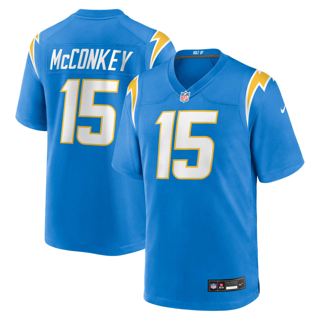 Ladd McConkey Los Angeles Chargers Game Jersey - Powder Blue