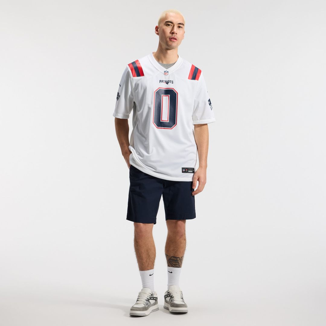 Christian Gonzalez New England Patriots Game Jersey - Navy
