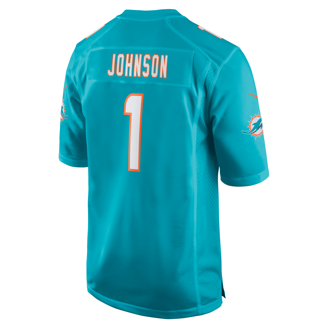 Chris Johnson Miami Dolphins Game Jersey - Aqua