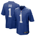 Number 1 Dad New York Giants Game Jersey - Royal Blue