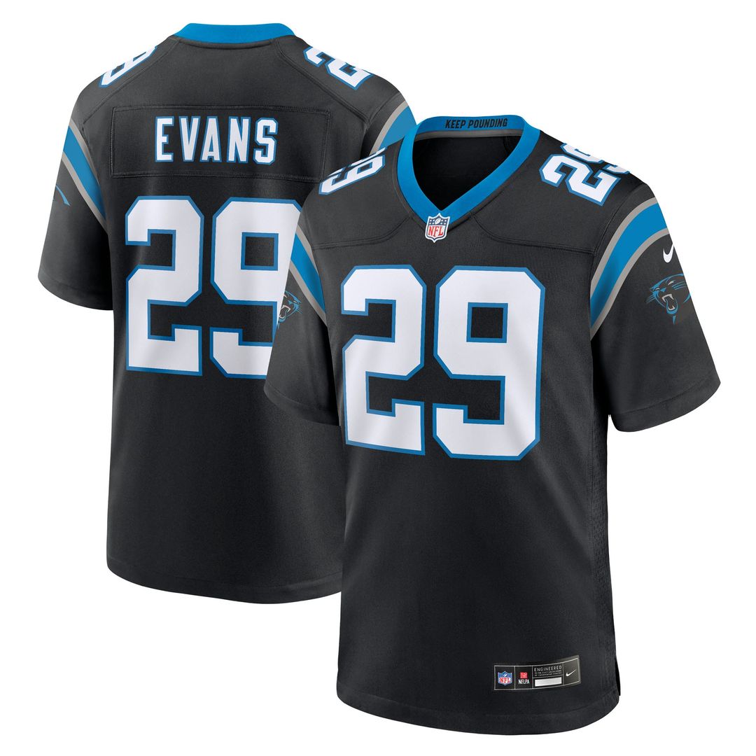 Akayleb Evans Carolina Panthers Game Jersey - Black
