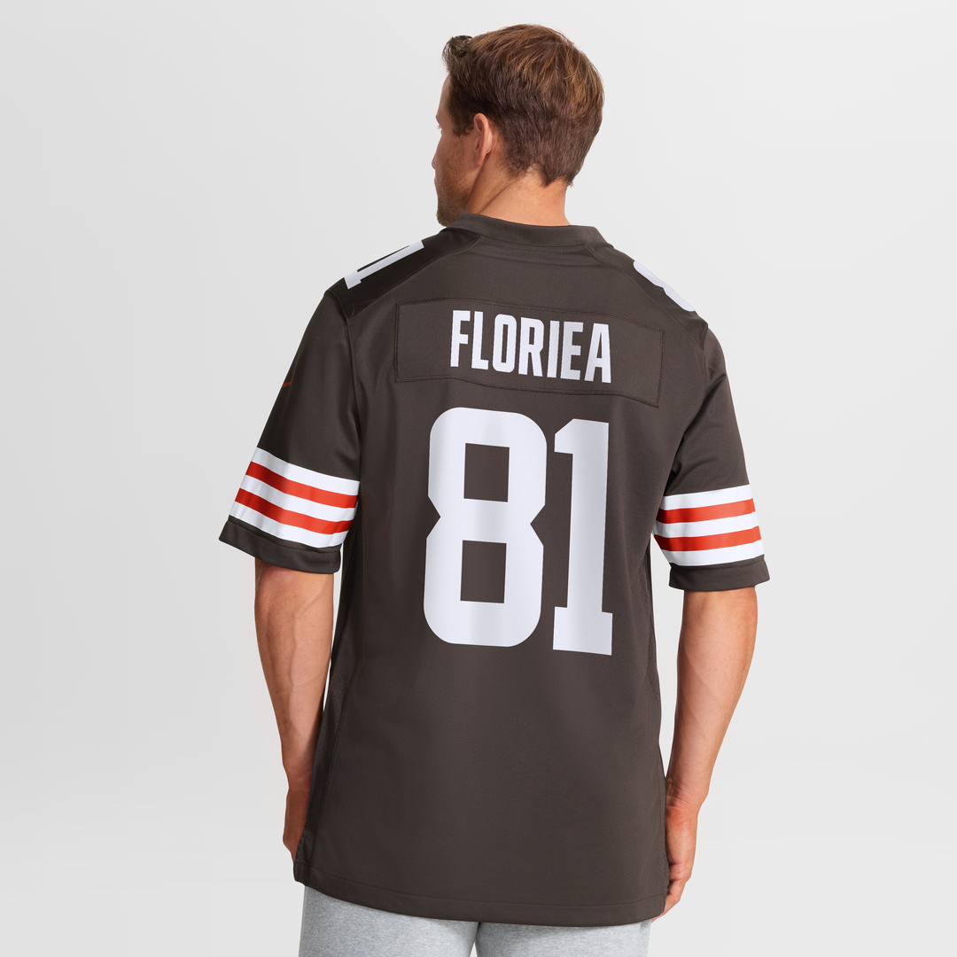 Luke Floriea Cleveland Browns Game Jersey - Brown