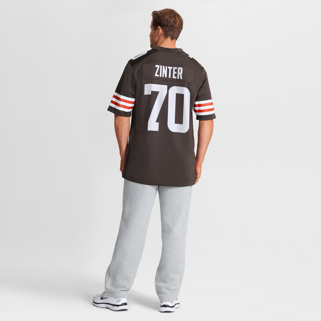 Zak Zinter Cleveland Browns Game Jersey - Brown