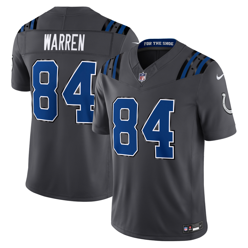 Tyler Warren Indianapolis Colts 2026 Rivalries Collection Stitched Limited Jersey - Anthracite