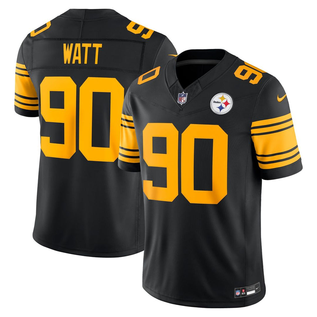 T.J. Watt Pittsburgh Steelers Alternate Vapor F.U.S.E. Stitched Limited Jersey - Black