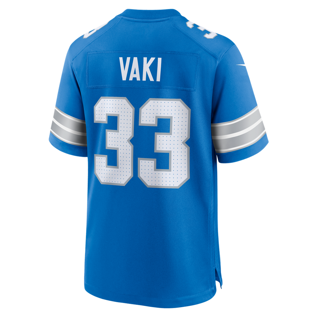 Sione Vaki Detroit Lions Game Jersey - Blue