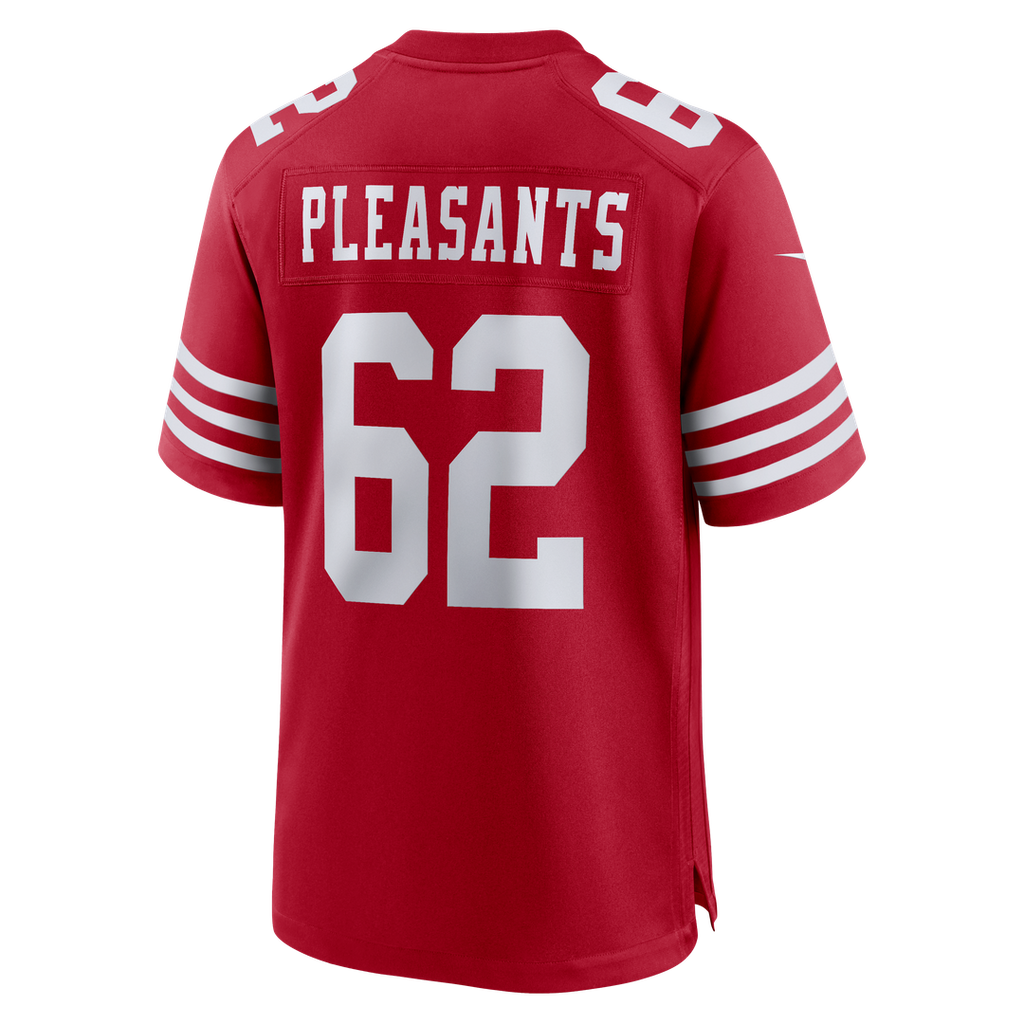 Austen Pleasants San Francisco 49ers Game Jersey - Scarlet