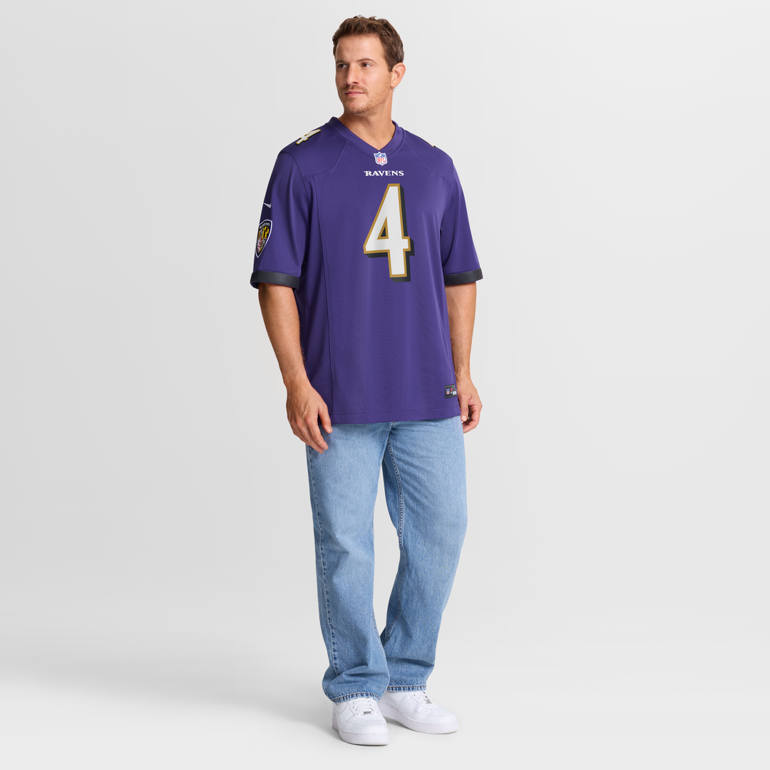 Zay Flowers Baltimore Ravens Game Jersey - Purple